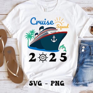 Cruise Squad 2025 PNG svg, Cruise 2025 svg familie cruiseschip, cruise ploeg png svg