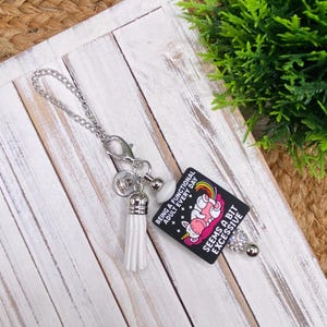 Unicorn Lover Cup Charm Sarcastic Cup Tumbler Charm Bag Charm Cute Gift for Her Funny Water Bottle Charm Sassy Unicorn Cup Handle Accessory
