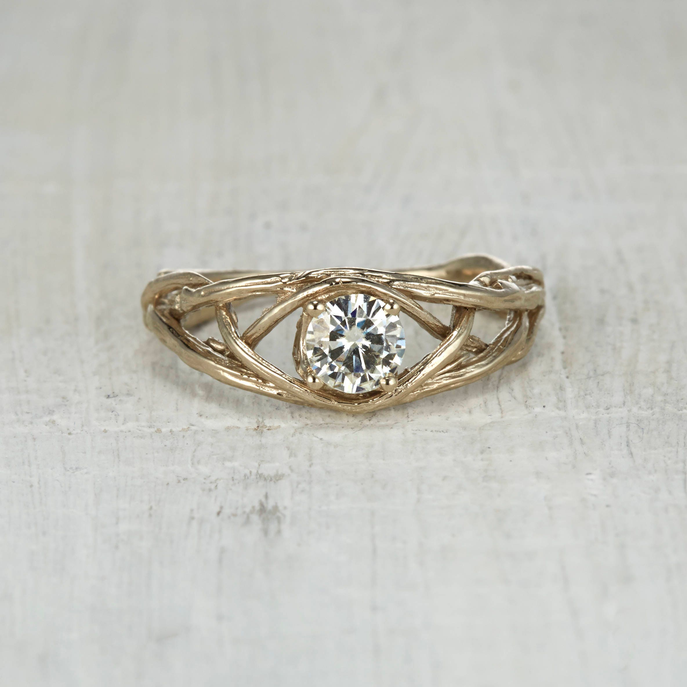 Braided Engagement Ring. Woven Engagement Ring. Braided Ring. Etsy