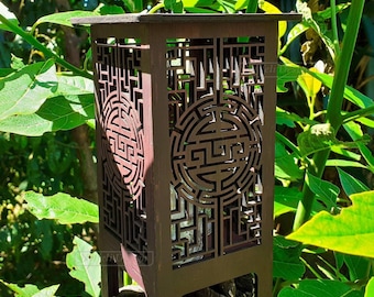 3 Small Oriental Lanterns set, Led Candle Holders, Wooden Tea Light Lamps, SVG Laser Cut templates, Japanese, Chinese Garden Decor