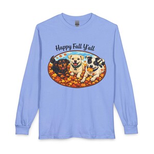 Happy Fall Y'all Dog Tee | Autumn Leaves, Puppies (100% Cotton)