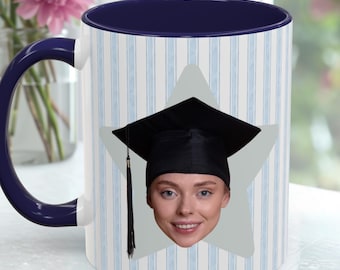 Taza personalizada con cara de graduación, regalo personalizado con cara, taza para graduados de 2026, taza de café de la clase de 2026, taza de graduación con nombre personalizado