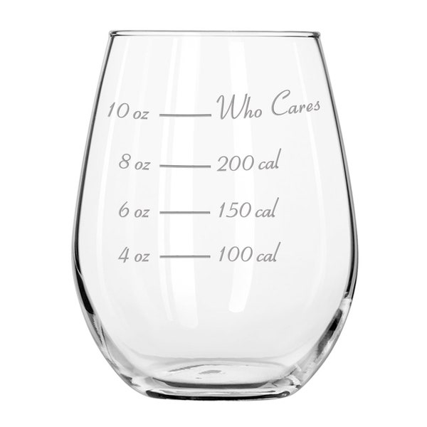 Stemless Wine Glass, Calorie Counting Wine Glass, Thinking Of You Gift