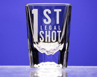 Engraved Shot Glass, 21st Birthday Gift For Son