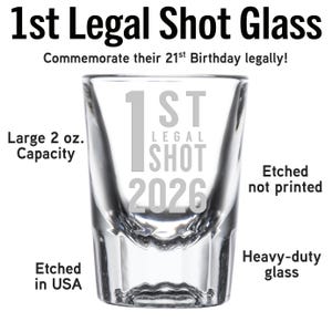 Etched Shot Glass, 21st Birthday Gift For Him image 4