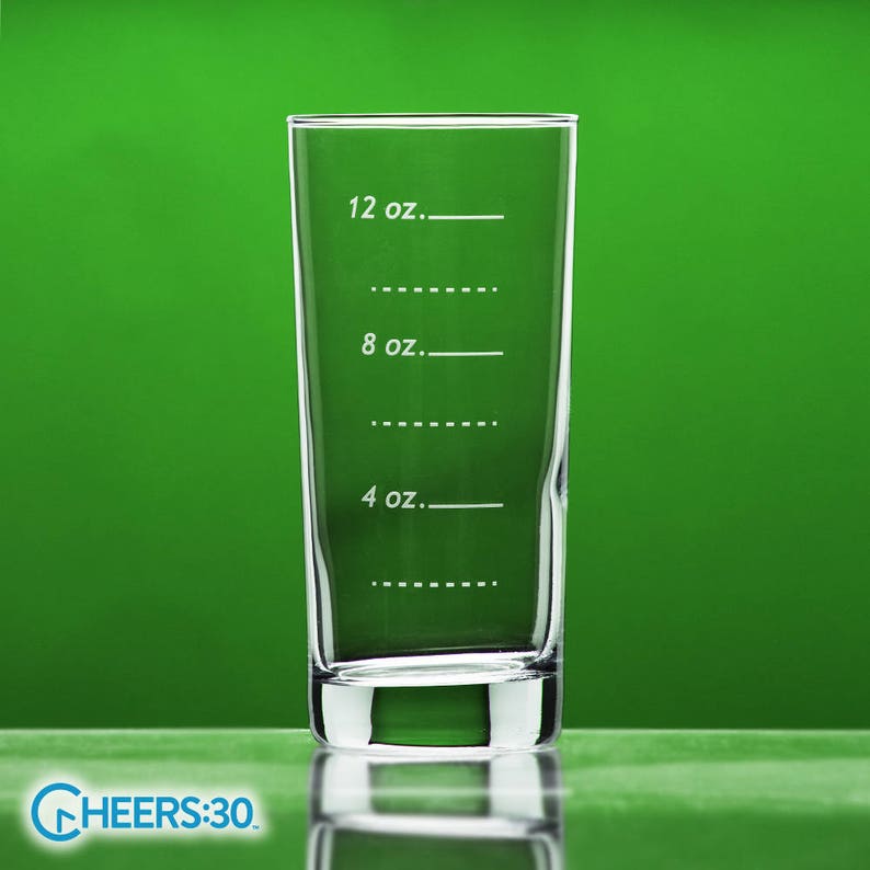 The Measuring Glass drinking glass marked with measurements Etsy