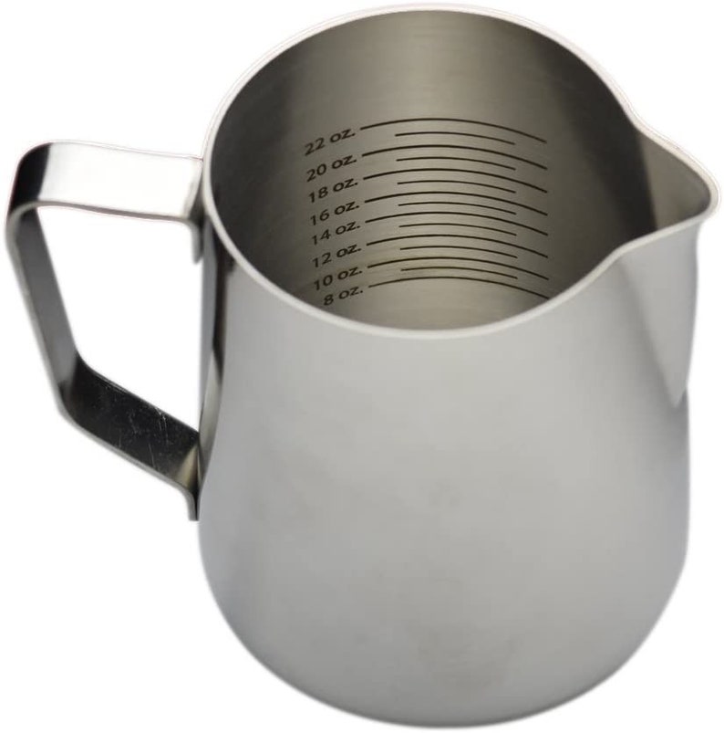 32oz Stainless Steel milk steaming pitcher w/ graduated Etsy