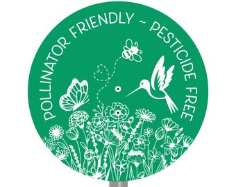 Pollinator Friendly Garden Sign: Bee & Butterfly Eco Yard Decor