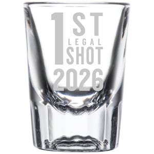 Etched Shot Glass, 21st Birthday Gift For Him image 1