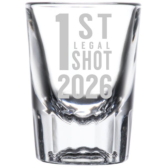 Etched Shot Glass, 21st Birthday Gift For Him