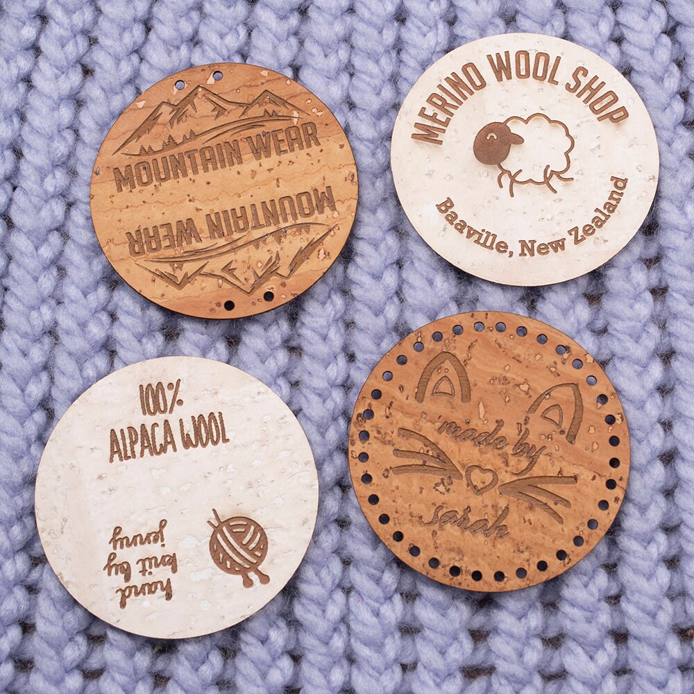 Handmade Rug Label Custom Fabric Labels, Tags for Handmade Items, Circle Labels - Etsy