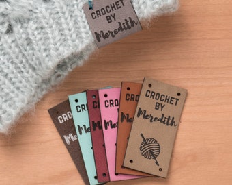 Faux Leather Labels, Crochet Labels, Gifts For Crocheters