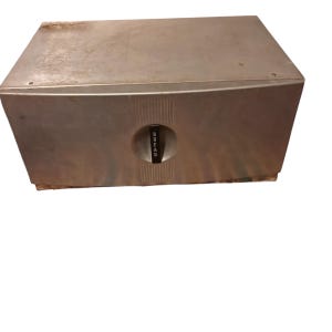 Vintage MCM Maid of Honor Brödlåda i borstad aluminium