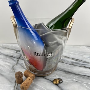 French Vintage Ruinart Champagne Bucket – Bar Decor, Ice Bucket, Collector’s Piece, Wine Cooler, Chiller