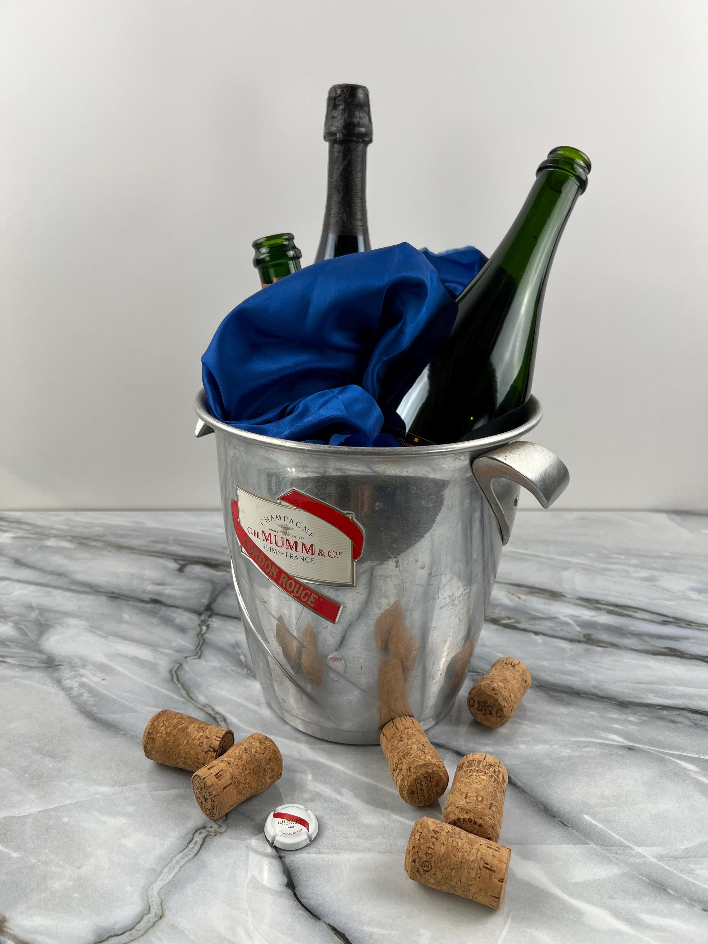 Seau à Champagne G.H. Mumm En étain – Fabriqué à Reims, France, Rare, Occasion