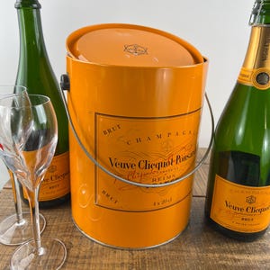 French Veuve Clicquot Champagne Bucket: Vintage Bar Decor, Wine Chiller