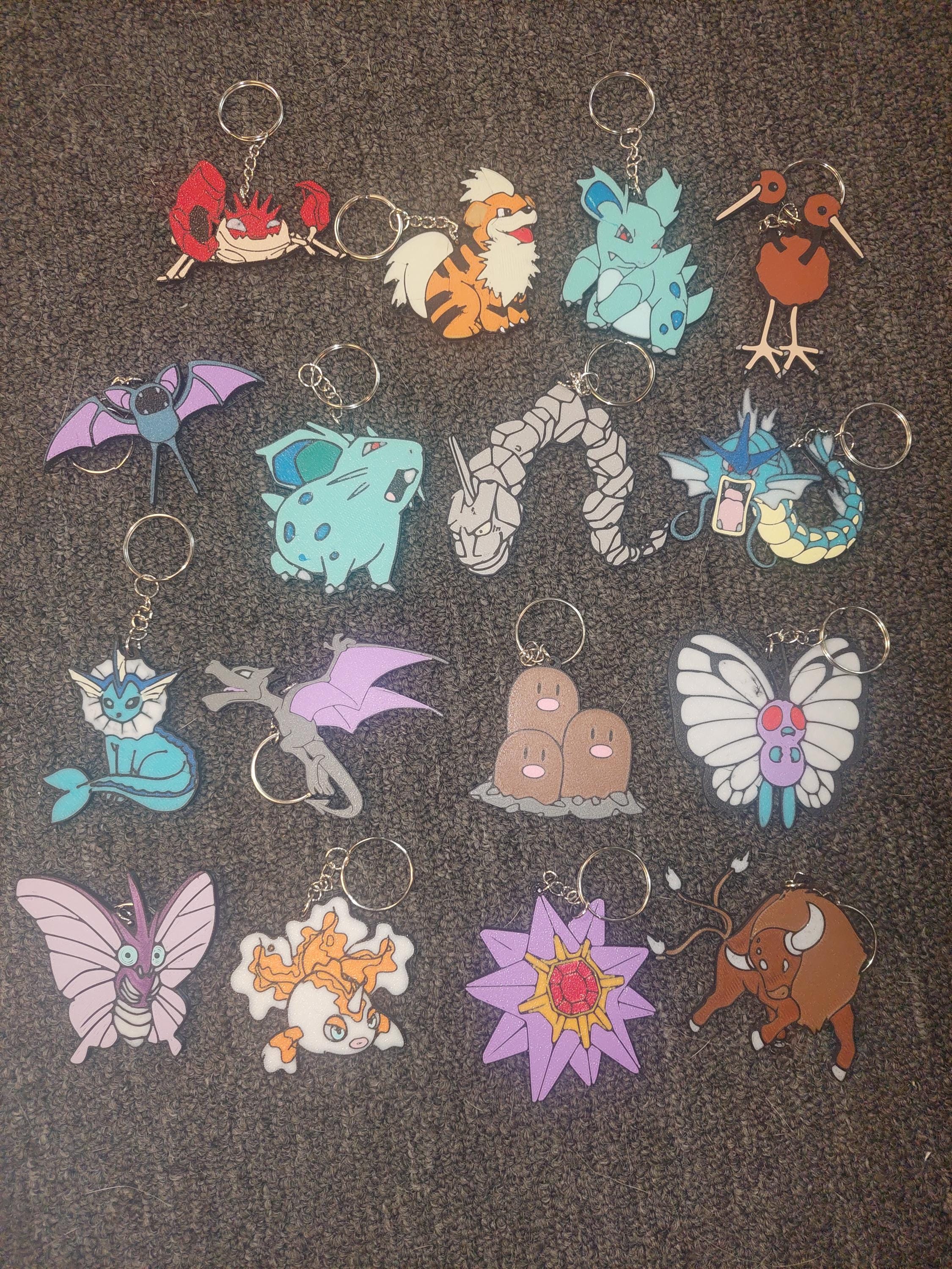 151 Original Pokemon Keychains - Etsy