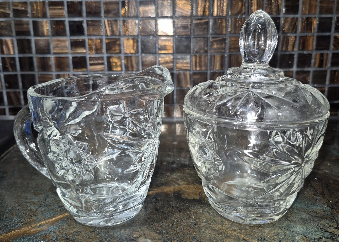 アンカーホッキングのヴィンテージシュガー＆クリーマーセット - Etsy 日本