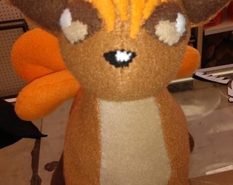 Ręcznie robiony pluszowy Vulpix, 14-calowy, szyty pluszak