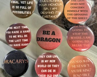 Varias frases de Juego de Tronos/La Casa del Dragón. DISPONIBLE PARA PERSONALIZACIÓN.