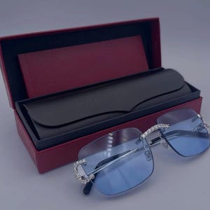 Tijdloze Moissaniet-diamantbril, zonnebril in hiphopstijl, Rappersieraden, Iced Out-bril