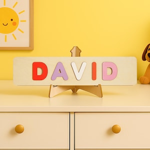 Einzigartiges Baby Namen Puzzle, Montessori Lernspielzeug, personalisiertes Geburtstagsgeschenk, Neugeborene Geschenke