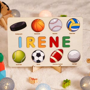 Personalized Wooden Name Puzzle, Baby Wooden Toys, Wooden Name Puzzle, Christening Baptism Gift
