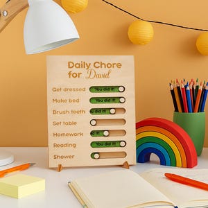 Daily Chore Chart, Magnetic Responsibility Board, Kids Routine Schedule, Reusable Chore Checklist, Family Task Organizer