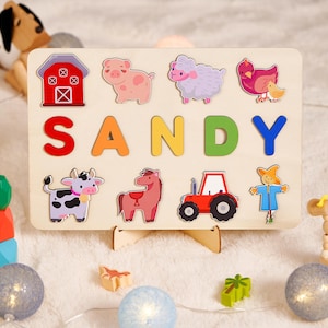 Custom Handmade Name Puzzle, Custom Wooden Toy For Kids, Montessori Toddler Toys, Baby Girl Gift