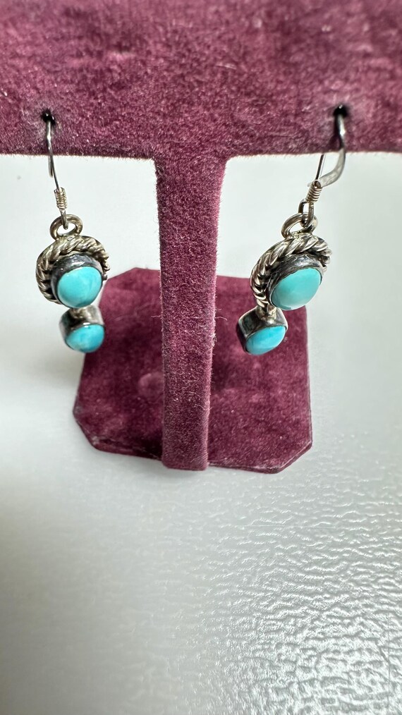 Navajo Turquoise Sterling Silver Earring