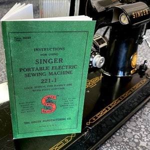 Singer Featherweight 221 Manual, New Reproduction