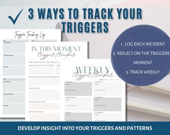 Trigger Tracker | Anxiety Tracker | Depression Tracker | PTSD Tracker | Mental Health Tracker | Mood Tracker | PTSD Resource