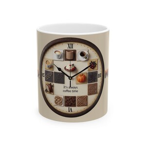 Mug, Coffee Time Ceramic Mug | Perfect Gift for Coffee Lovers, Unique Kitchen Decor, Great for Birthdays, Holidays, Home or Office