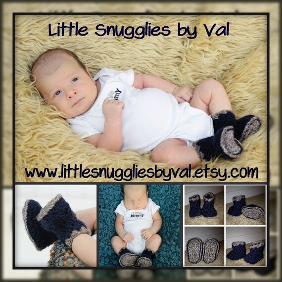 Items similar to LSBV Baby Booties Infant Sizes Made to Order on Etsy