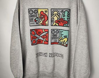 Vintage streetwear Y2K sportswear Keith Haring sweatshirt