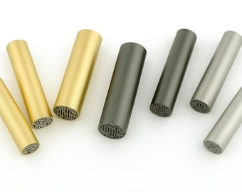 Japanese Hanko Stamp Custom Order titanium Stamp(Blast&Mirror)