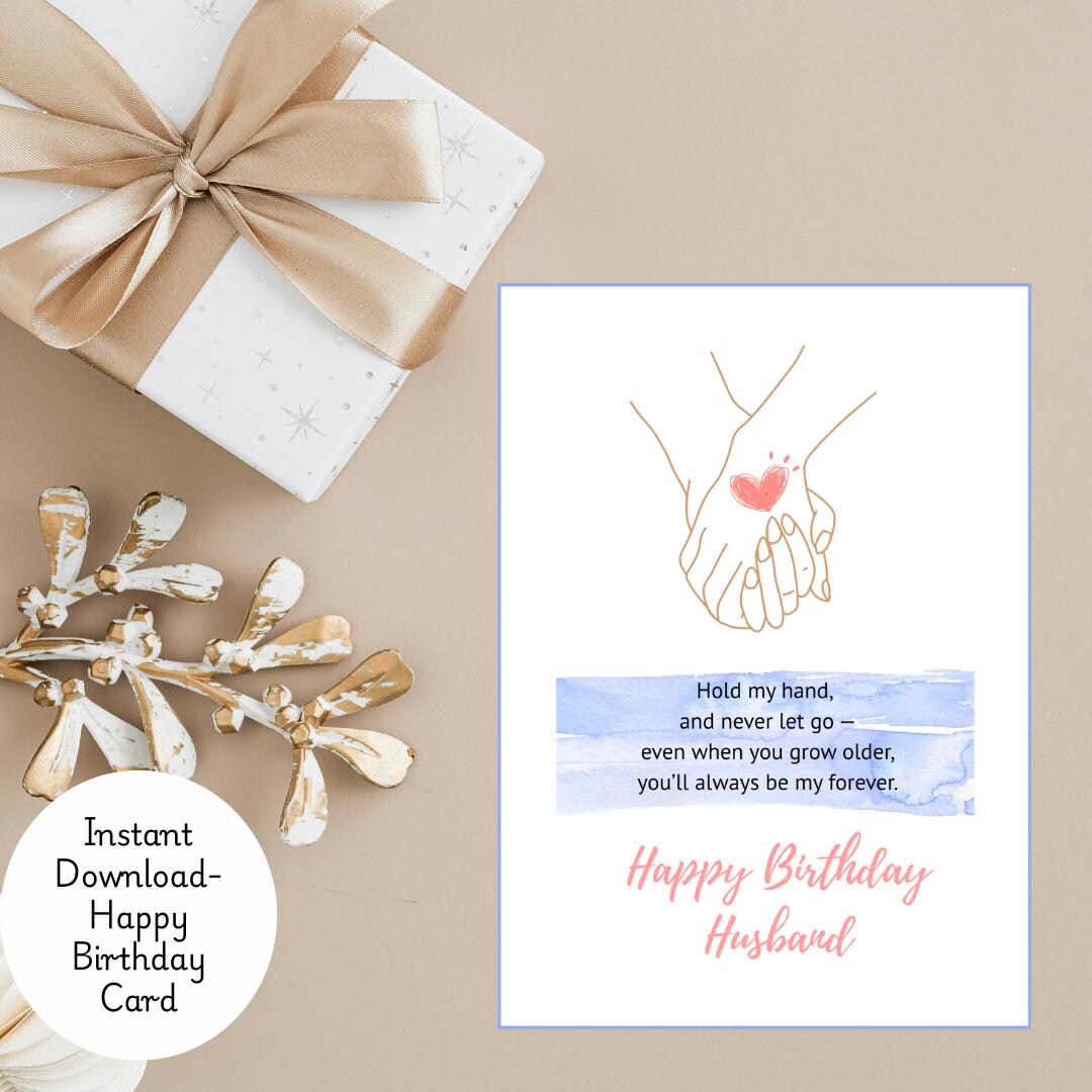 Romantic Husband Birthday Card From Wife - Printable PDF - Etsy UK
