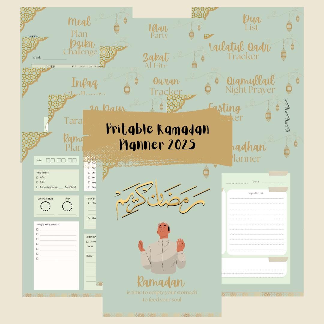 ramadan planner 2025 etsy