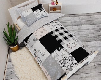 Reversible Bedding for 12in Dolls
