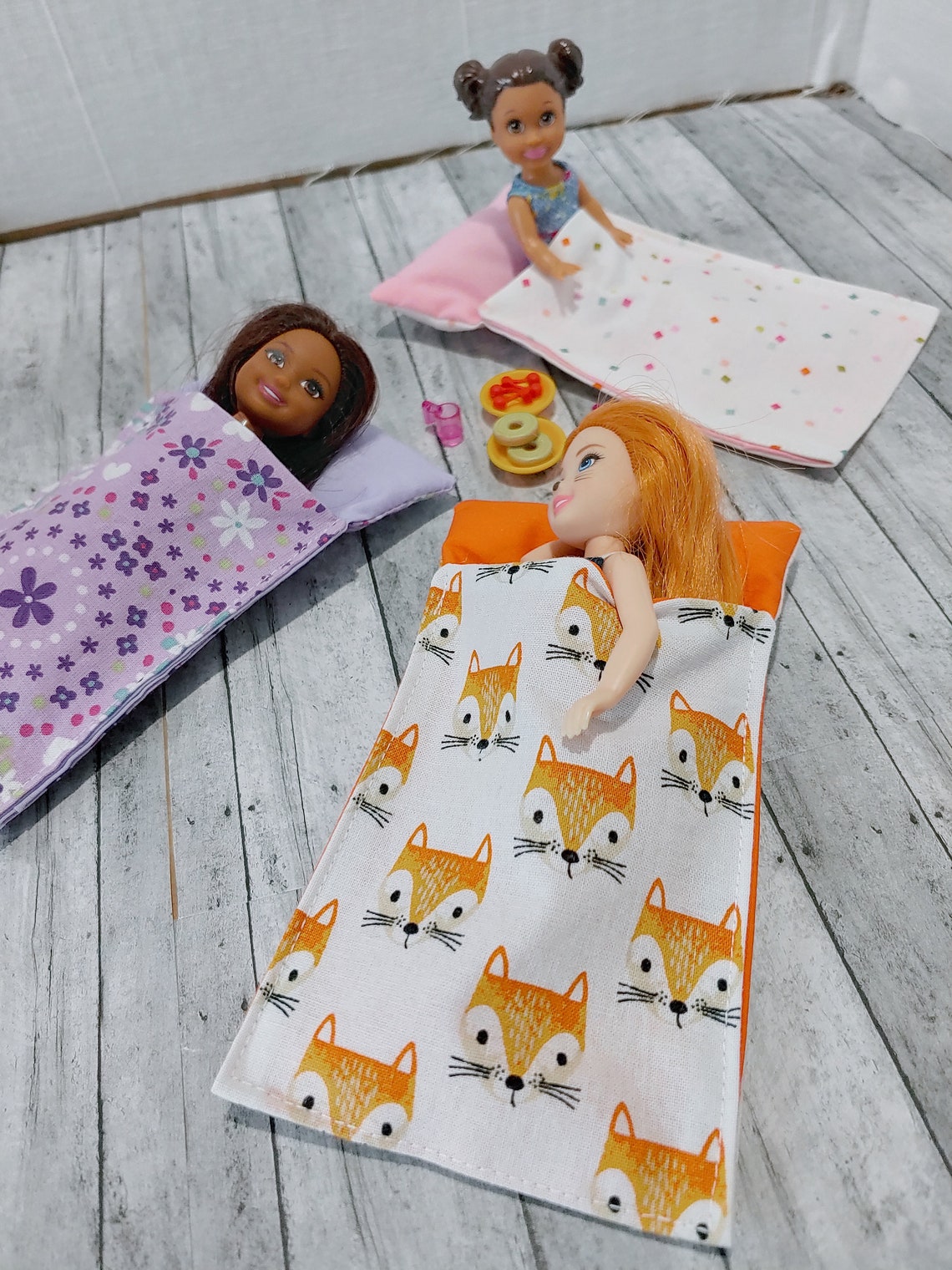 2pc 6inch Doll Sleeping Bag Set Etsy