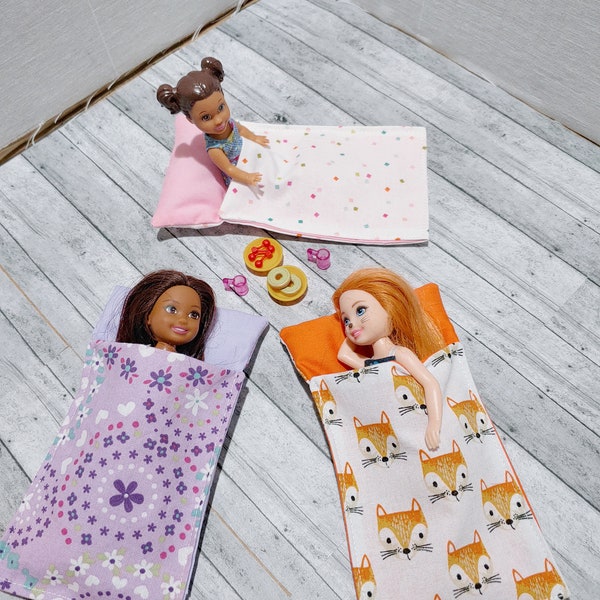 2pc 6inch doll Sleeping Bag Set