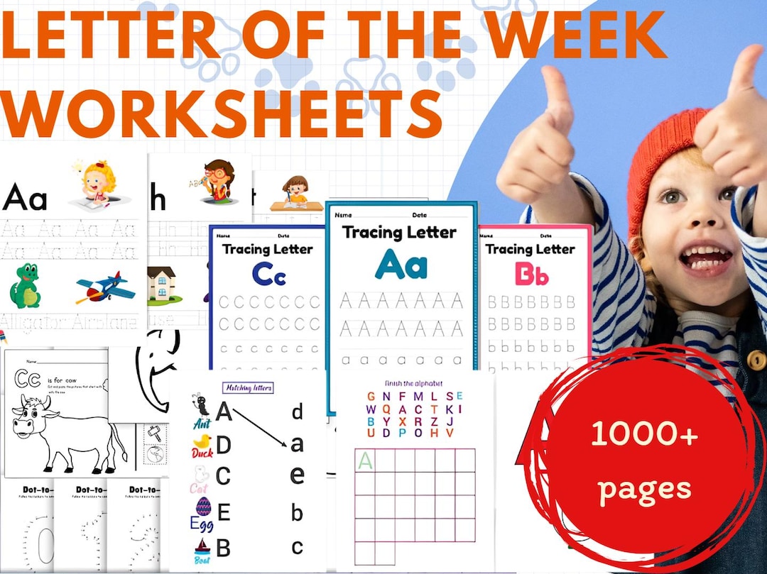Letter of the Week Worksheets Printable, Kindergarten, Alphabet Busy ...