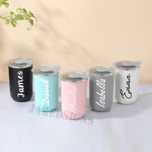 Personalized Bridesmaids Gifts Floral Wine Glass with Lid, Coffee Cup, Bachelorette Proposal Gift, Stainless Steel Bottle, Party Favor Gifts