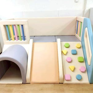 Zestaw zabaw dla maluchów Soft Play ze zjeżdżalnią i tunelem | Kryty plac zabaw dla dzieci