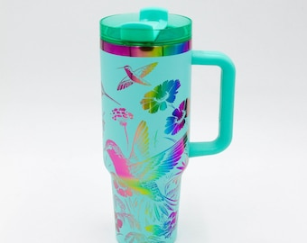 Gobelet 40 oz plaqué arc-en-ciel Colibri
