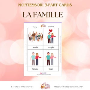 La famille Français - FRENCH Montessori Cards