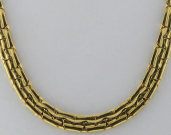 Trifari Vintage Gold Tone Choker Necklace (N-4-2)