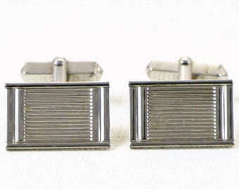 Swank Vintage Silver Tone Mens' Cuff Links  (M-1)