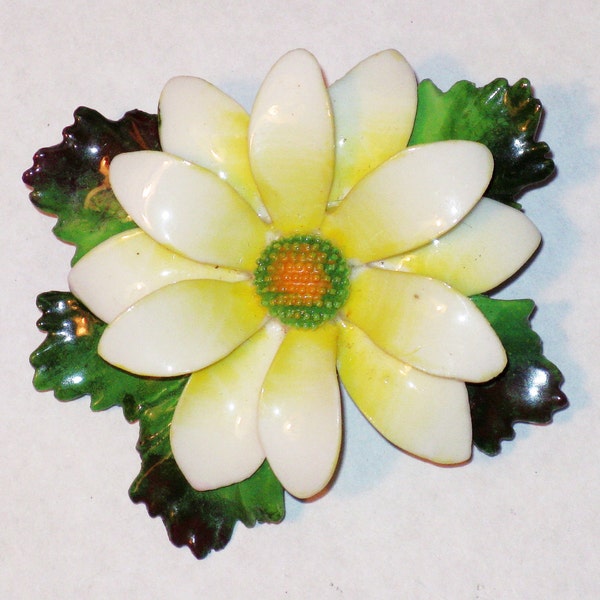 Vintage Cara China Staffordshire Bone China Floral Brooch Pin (B-1-3)