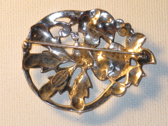 Vintage Danecraft Sterling Silver Floral Brooch P… - image 2